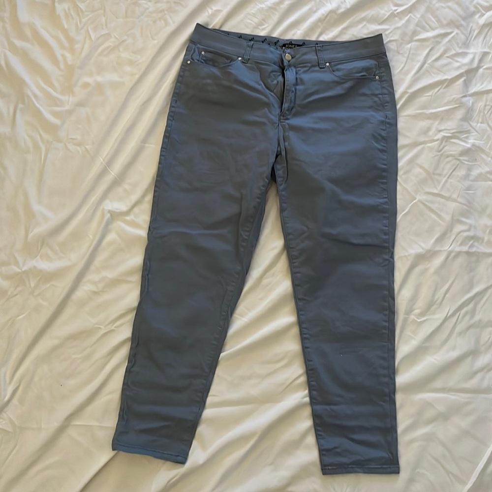NWOT Jones New York Straight Leg Jeans Slate Blue Gray Stretch Denim Size 16